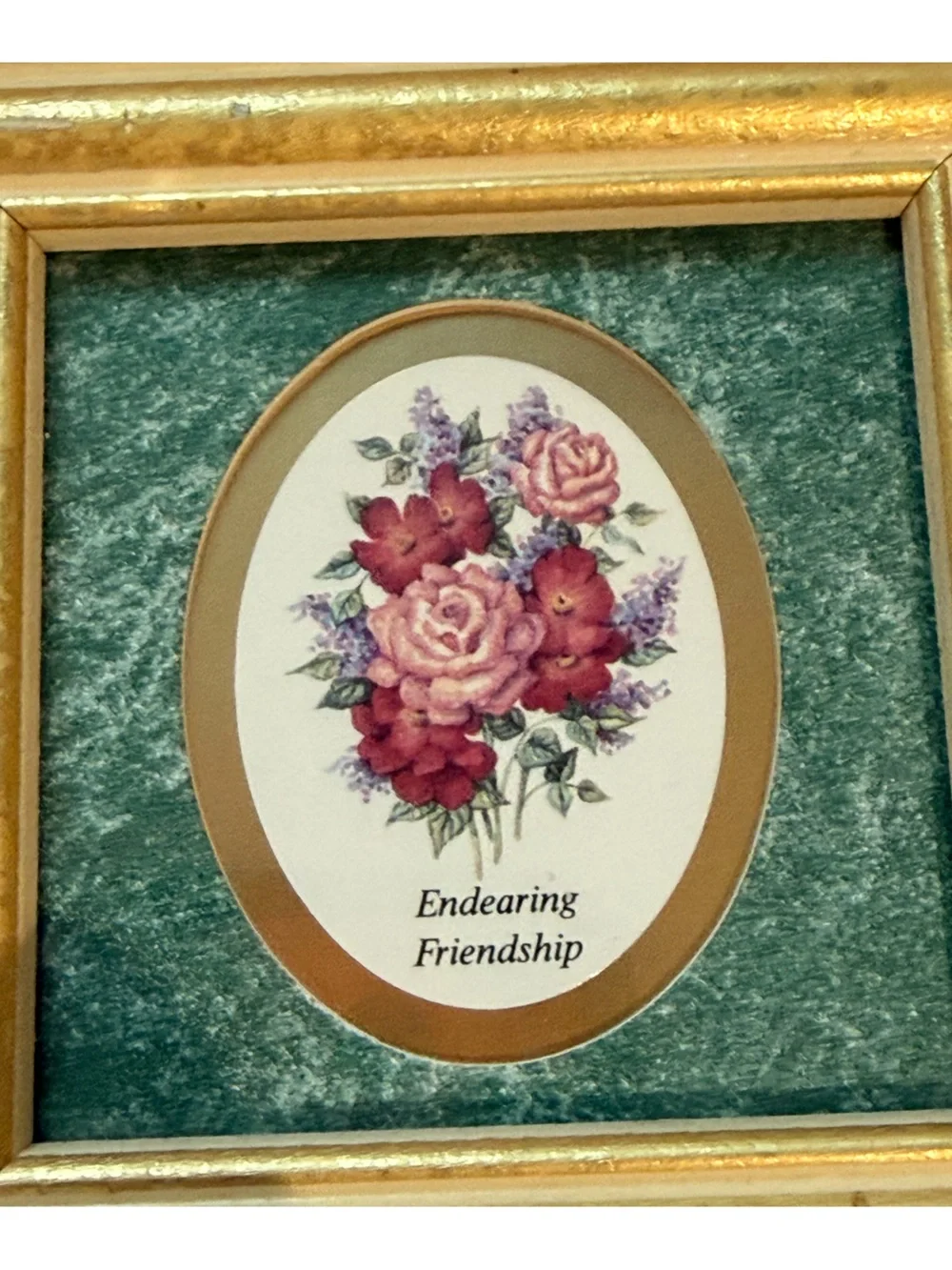 Kathy Seek «Fragrances of Victorian »1992 Square « Endearing Friendship »frame